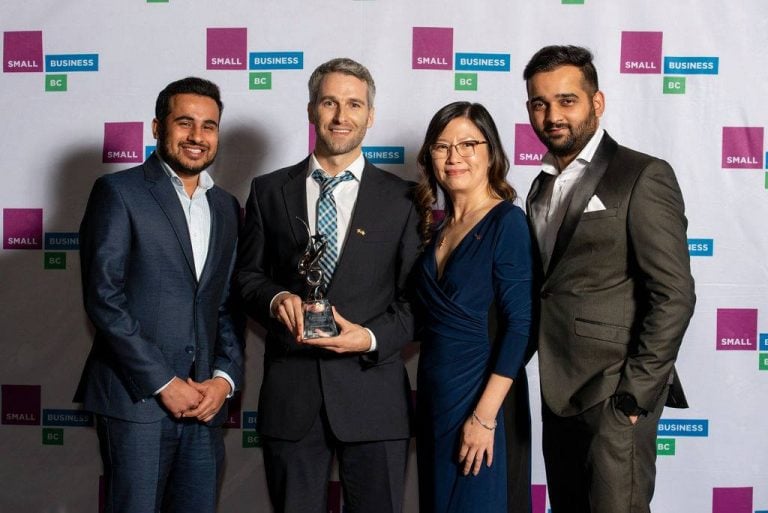 Ruairi Spillane received the award in the Best Immigrant Entrepreneur category at the Small Business BC Awards Gala 2019