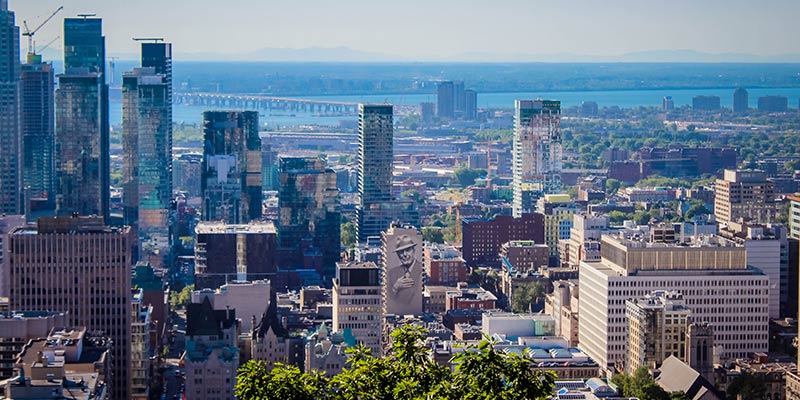 Skyline of the city of Montreal, Quebec