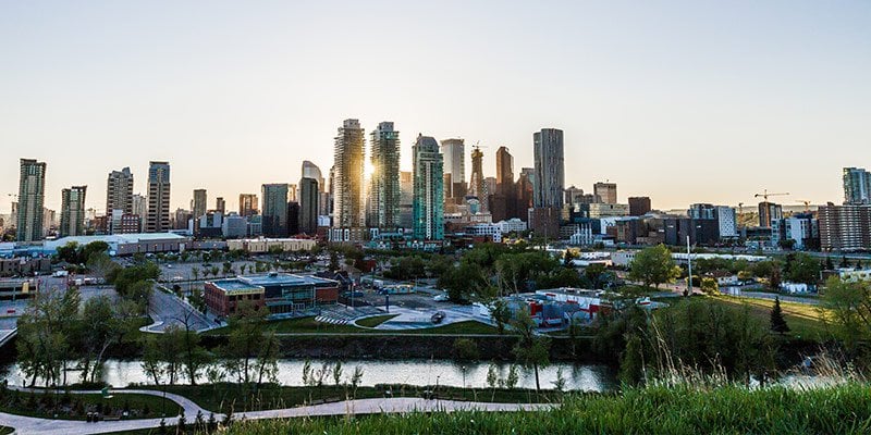 Skyline of the city of Calgary, Alberta