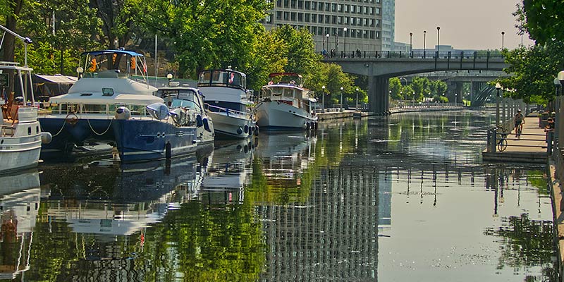 Rideau Canal in downtown Ottawa, Ontario