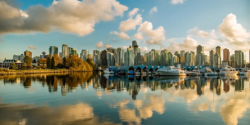 Skyline of the city of Vancouver, British Columbia