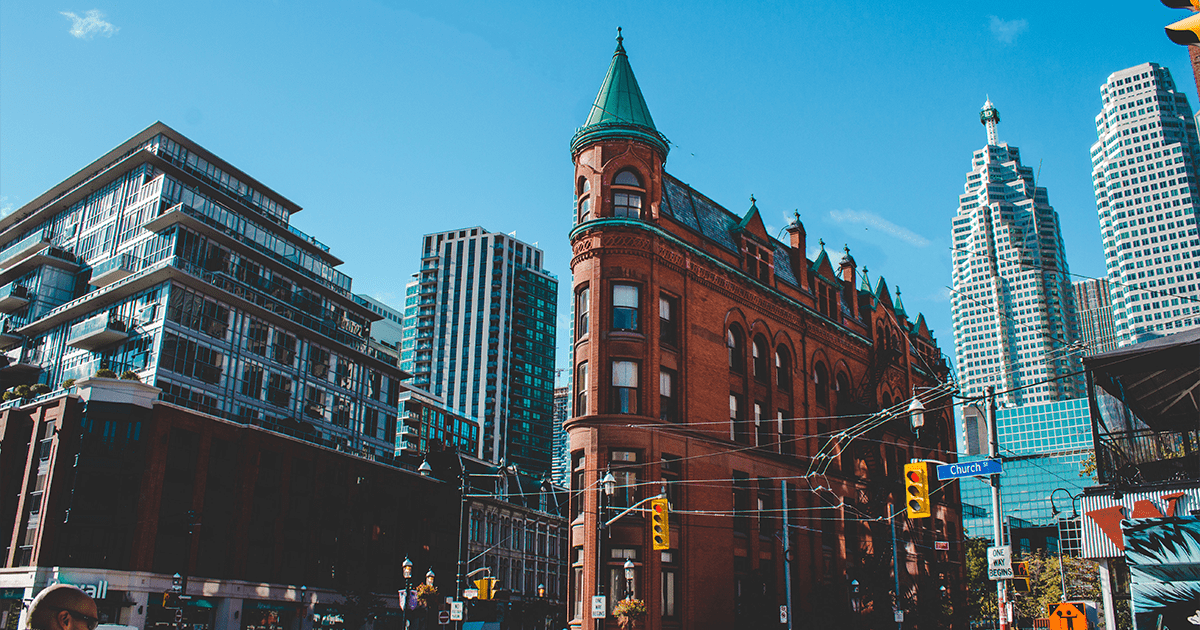 Street corner in downtown Toronto