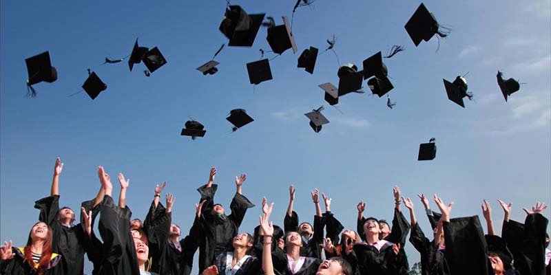 International students graduating