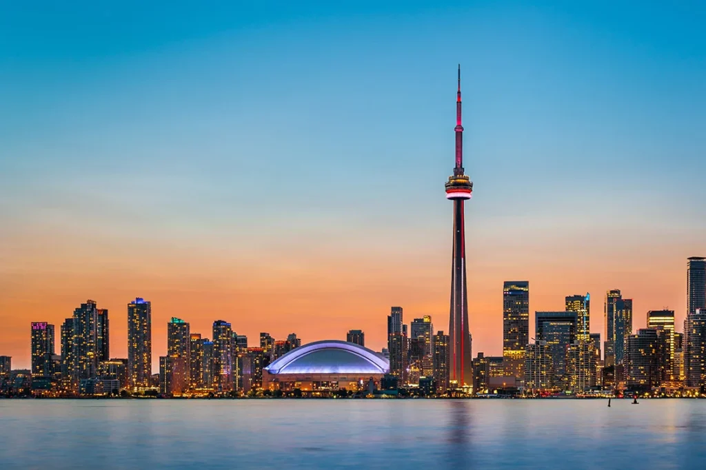 Toronto skyline at twilight