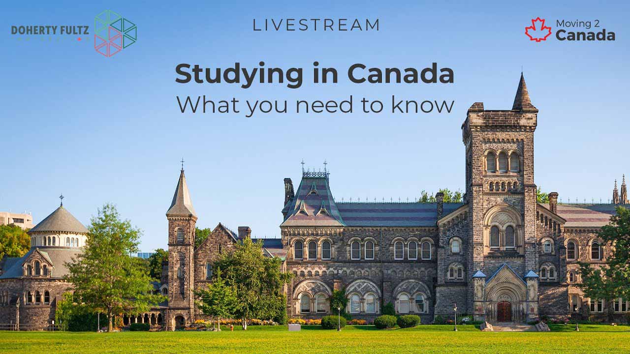 Video thumbnail for a webinar on applying for a study permit