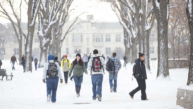 The University of Saskatchewan campus in winter
