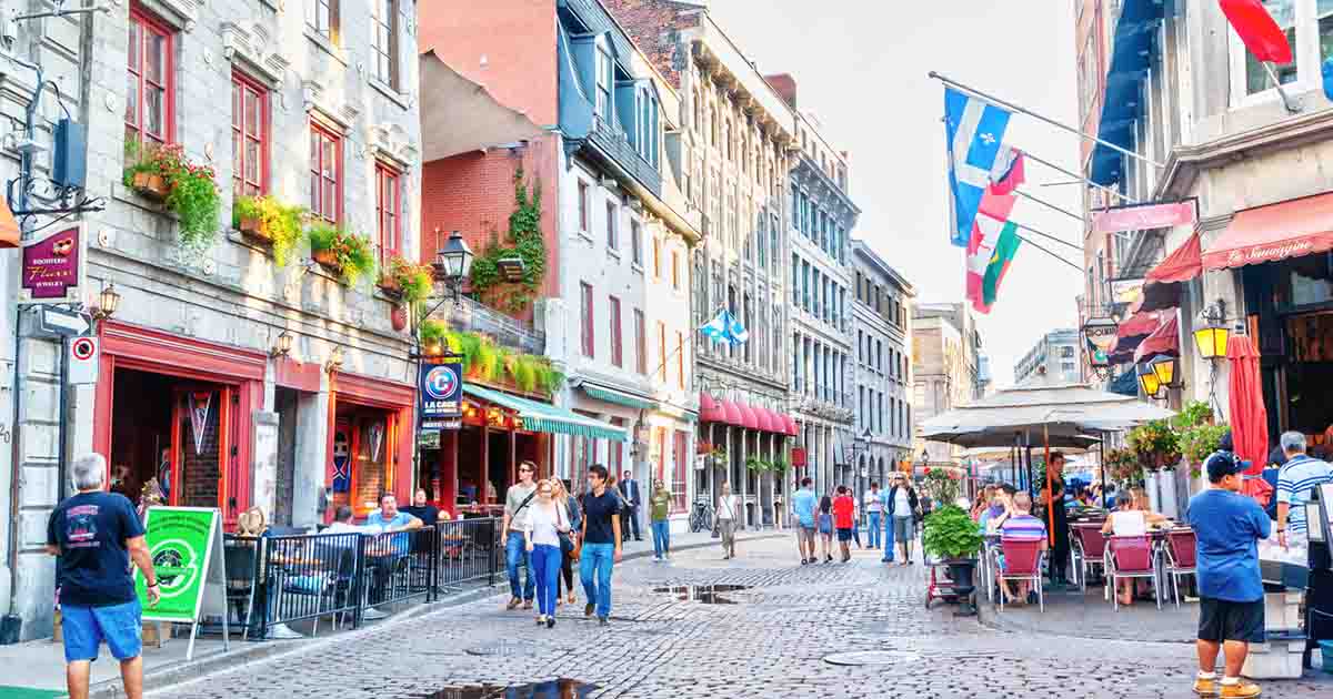 The streets of Old Montreal.