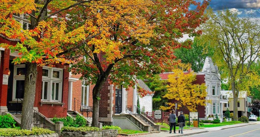 A residential street in Trois-Rivieres, Quebec