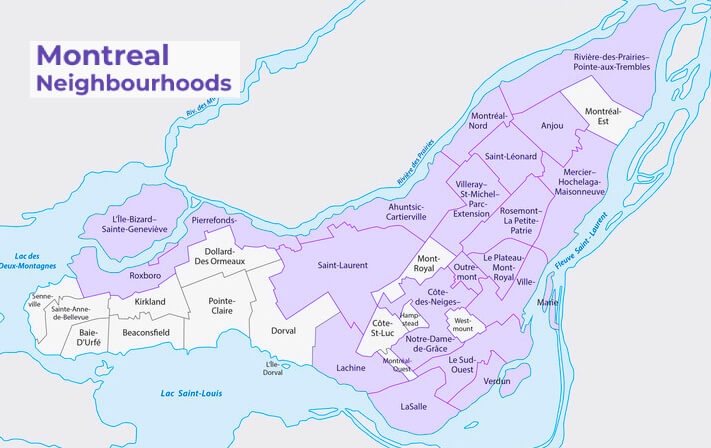 a map of montreal neighbourhoods