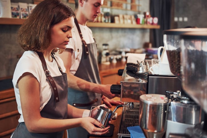 Youth workers in coffee shop