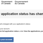 screenshot of Ircc update email
