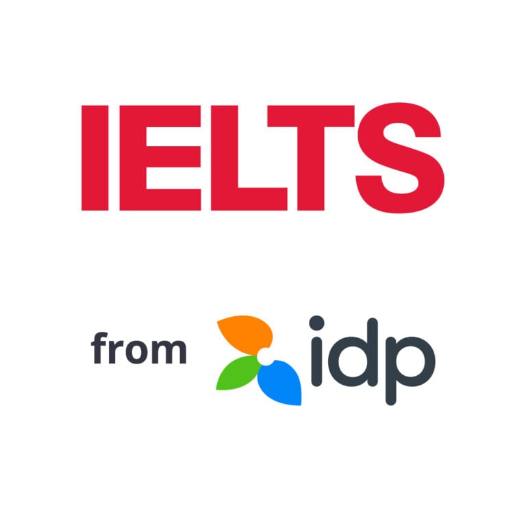IELTS logo with IDP branding