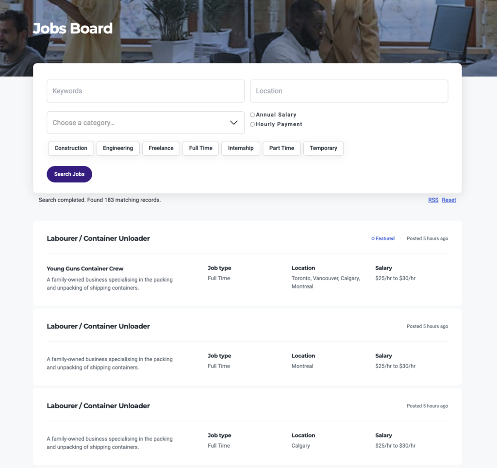 moving2canada jobs board